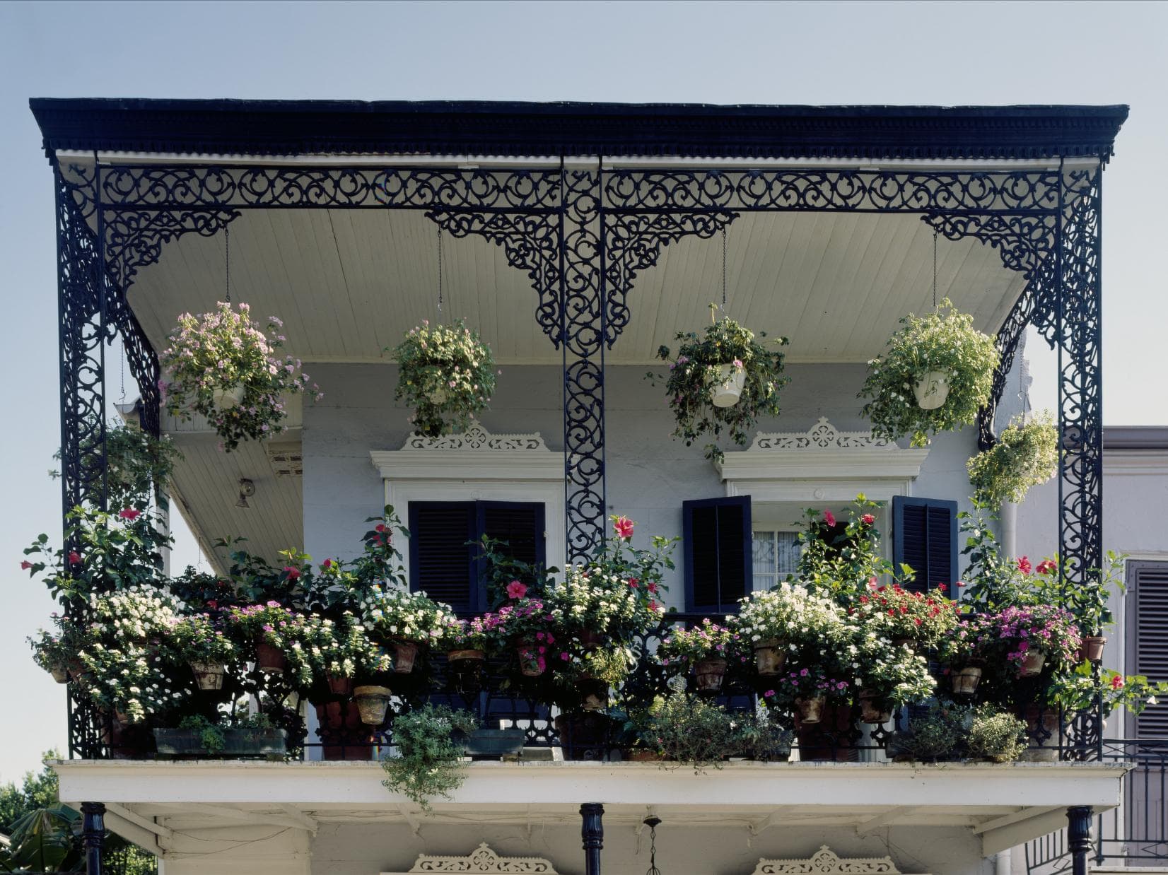 New Orleans balcony with iron railings